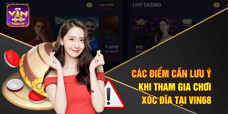 Các điểm cần lưu ý khi tham gia chơi xóc đĩa tại Vin68