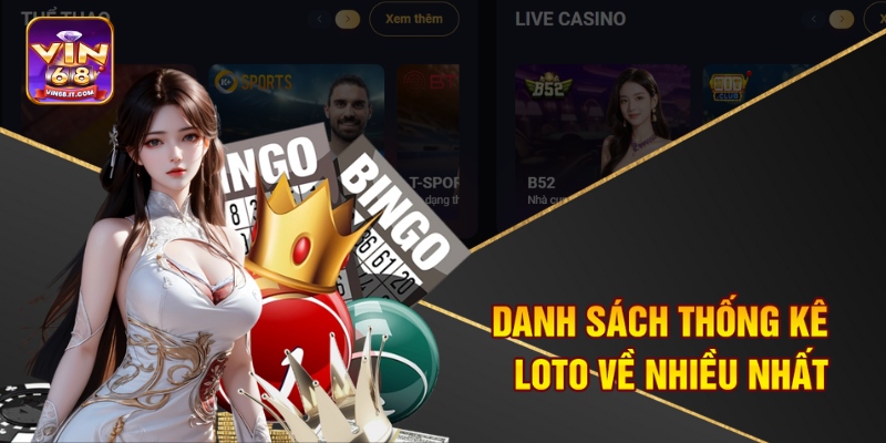 Thống Kê Loto Về Nhiều Tại Vin68 - Lộ Diện Những Con Số Vàng 2 Danh sách thống kê loto về nhiều nhất