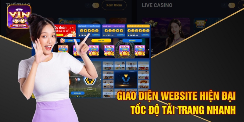 Giao diện website hiện đại, tốc độ tải trang nhanh