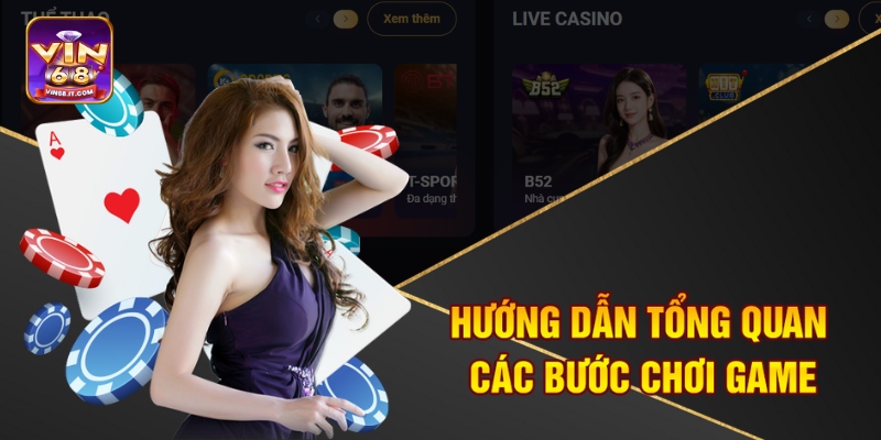 Kinh Nghiệm Chơi Phỏm Online Vin68 - Chiến Thuật Thắng Lớn 2 Hướng dẫn tổng quan các bước chơi game