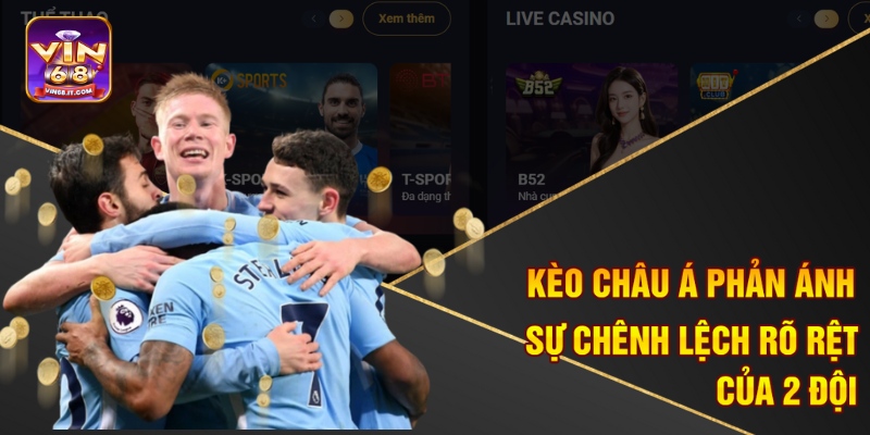 Kèo Châu Á phản ánh sự chênh lệch rõ rệt của 2 đội