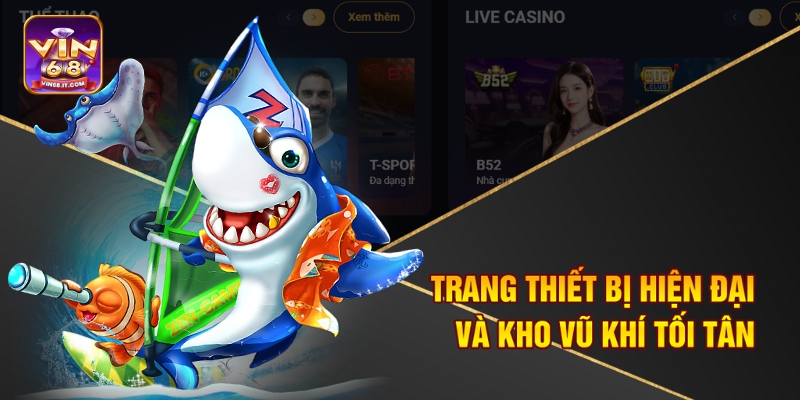 Trang thiết bị hiện đại và kho vũ khí tối tân